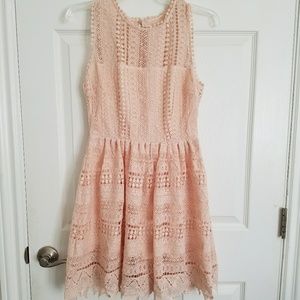 BB Dakota Peach Lace Dress